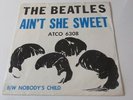 THE BEATLES RARE ATCO 45 & PICTURE SLEEVE ATCO 6308 AIN'T SHE SWEET / NOBODY'S