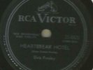 78 Rpm Record Elvis Presley Heartbreak Hotel / I Was The One