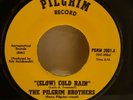 45 RPM ROCKABILLY BOPPER, THE PILGRIM BROTHERS,(SLOW) COLD RAIN / BIG BLUE DIAMO