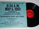Vintage 1961 Alan Shepard Space Voyage First Astronaut NASA Authentic Sounds LP