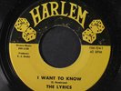 LYRICS: the beating of my heart / i want to know HARLEM 7