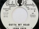 JOHN FRED & HIS PLAYBOYS Outta My Head PAULA 45 garage VG++ HEAR
