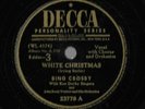 78 RPM RECORD  BING CROSBY  WHITE CHRISTMAS DECCA 23778  EXCELLENT CONDITION