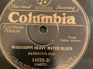 Columbia 14222D Barbecue Bob MISSISSIPPI HEAVY WATER BLUES 78 rpm 1927 V/VV+