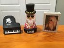 Leon Russell bobble head, soft piano, playing cards.
