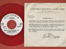 Rare 1963 JOHNNY MATHIS What Will Mary Say PROMO 45 RED VINYL Columbia w/SLEEVE