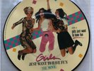 GIRLS JUST WANT TO HAVE FUN 1985 New World Video PROMO PICTURE DISC Cyndi Lauper