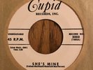 THE DUSTERS - SHE'S MINE / ROCK AT THE HOP, CUPID 5003, 45 RPM, 1958, ROCKABILLY