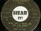 CA Slap Bass Rockabilly Chugger 45 JERRY & BOB Take A Close Look VALIANT rare