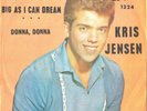 KRIS JENSEN--TEEN PICTURE SLEEVE + 45--(BIG AS I CAN DREAM)--PS--PIC--SLV