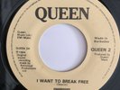 QUEEN - Machines (Or Back to Humans) / I Want To Break Free - RARE BARBADOS 45