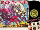 IRON MAIDEN Number of the Beast LP (UK Vinyl EX) 1st A2/B4 Matrix MERCH INSERT