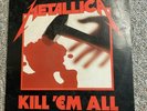 METALLICA - Kill 'Em All, LP record, 1983 Elektra 60766-1 -- G+