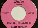 BAILEY ANDERSON What Will The Answer Be 45 Satin RARE TX ROCKABILLY BOPPER mp3 ?