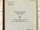 THE BALLAD HUNTER VII & VIII JOHN A. LOMAX The Library Of Congress AAFS L52 LP