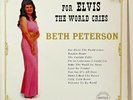 FOR ELVIS THE WORLD CRIES BETH PETERSON BEST 60'S LOUNGE ACT  AUTOGRAPHED LP