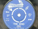 THE WHO CIRCLES rare B-side Variant of SUBSTITUTE Withdrawn REACTION 591001 VG+