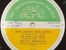 BBC Transcription Services The Beatles John Lennon - Book Beatle Interview 1965