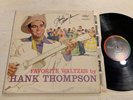 AUTOGRAPHED Hank Thompson LP Capitol Mono Favorite Waltzes By Hank SIGNED VG+/EX