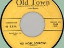 SOLITAIRES No More Sorrows / Walkin' and Talkin' 45rpm Old Town 1958 doo-wop