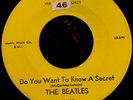 The BEATLES 45 Record VJ 587  THANK YOU GIRL DO YOU WANT TO KNOW A SECRET promo