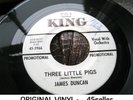 JAMES DUNCAN promo 'Three Little Pigs' VG+ ORIGINAL Northern Soul 45