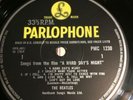 Beatles A Hard Days Night Orig. 1965 Black/Yellow Parlophone Mono Gram Rims Nice