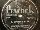 Sensational Nightingales GOSPEL DOOWOP 78 Sinners Plea  I Thank You PEACOCK HEAR