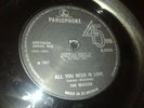 The Beatles 7” vinyl rcd All You Need Is Love. Rare First Pres No Ref To Live TV