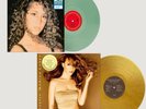 Mariah Carey Self Titled and Butterfly Albums Vinyl Glass Bottle and Gold Lot