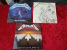 3 LP's Metallica Ride the Lightning, ...and Justice for all, Master of Puppets