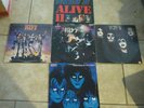 5 Kiss Vinyl LP's Alive ,Alive II,Destroyer,Self Titled & Creatures of the Night