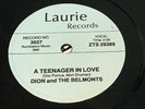 78 RPM Dion And The Belmonts A TEENAGER IN LOVE doowop RE LAURIE nm-