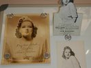 original 1940's Dolly Dawn autographed photo concert table card stand up set