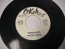 MAJOR LANCE Investigate / Little Young Lover OKEH 7250 PROMO 45