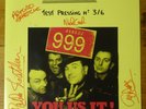 999: YOU US IT  FULLY SIGNED WHITE LABEL TEST PRESSING PUNK + PROMO FLYER