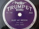 ELMORE JAMES Dust My Broom TRUMPET 78 VG HEAR plays well elmo catfish blues