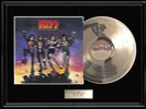 KISS 3-D  DESTROYER ALBUM FRAMED LP WHITE GOLD SILVER PLATINUM TONED RECORD 3d