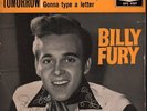 BILLY FURY Maybe Tomorrow 7 INCH VINYL UK Decca 1959 4 Track EP 4 Prong Label