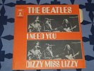 RARE FRENCH SP 45T THE BEATLES I NEED YOU EMI ODEON 2C006-04455 VG++ pop 70's