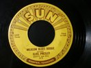 ELVIS PRESLEY MILKCOW BLUES BOOGIE 45 RECORD ORIGINAL SUN 215 PUSH MARKS
