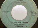 Indiana Garage 45 The Chosen Few It Just Don't Rhyme on Denim HEAR