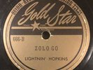LIGHTNIN HOPKINS on GOLD STAR HOUSTON TEXAS 78 record AUTOMOBILE / ZOLO GO VG+EX
