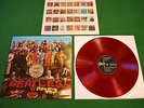 Beatles Sgt. Peppers Japan LP 1st press von 1967 red vinyl Odeon OP-8163