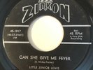 R&B NEW BREED Little Junior Lewis CAN SHE GIVE ME FEVER Zirkon 45 rare Canadian