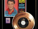 ELVIS PRESLEY KISSIN' COUSINS 45 RPM GOLD METALIZED RECORD RARE NON RIAA FRAMED