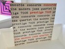 MODERN JAZZ QUARTET - CONCORDE -PRESTIGE 7005 - MONO 50TH NY - VAN GELDER- FIRST