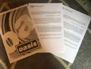 OASIS Promo Sheets For Definitely Maybe MINT Noel Gallagher Liam Gallagher MINT