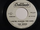 GARAGE ROCK 45 THE SEEDS YOU'RE PUSHING TOO HARD PROMO CRESCENDO ORIGINAL
