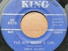 Junior McCants KING 45 Northern Soul Boy Needs Girl